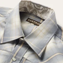 Smoke Diamonds Plaid Western Shirt