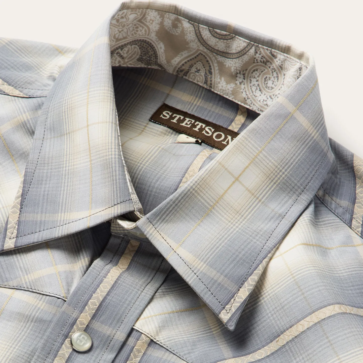 Smoke Diamonds Plaid Western Shirt
