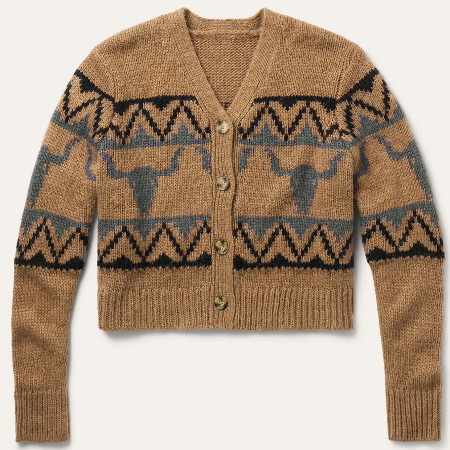Steer Head Cropped Cardigan