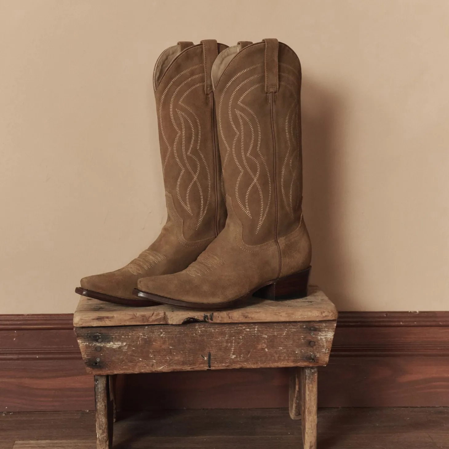 Stetson & THE GREAT. Suede Cowboy Boot