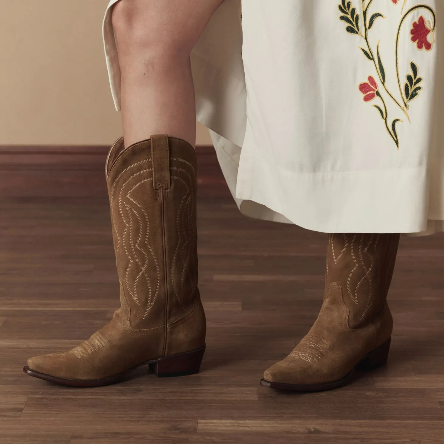Stetson & THE GREAT. Suede Cowboy Boot