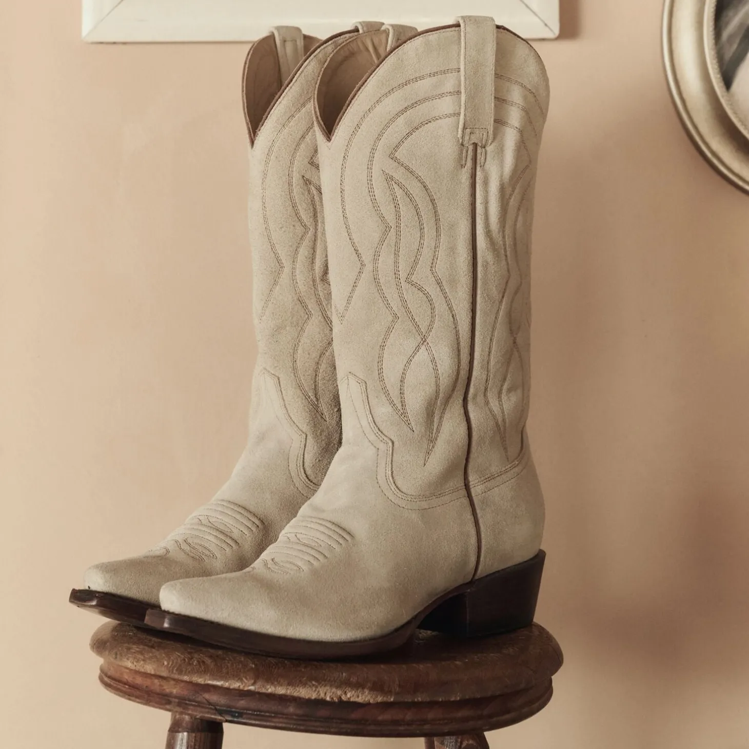 Stetson & THE GREAT. Suede Cowboy Boot