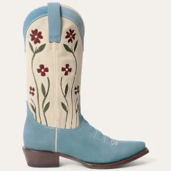 Stetson & THE GREAT. Suede Floral Cowboy Boot