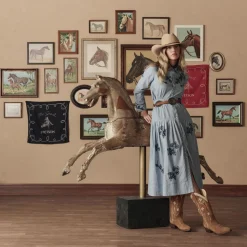 Stetson & THE GREAT. Suede Floral Cowboy Boot
