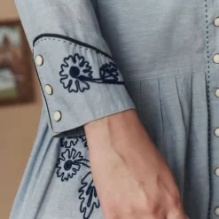 Stetson & THE GREAT. The Chambray Embroidered Western Shirt