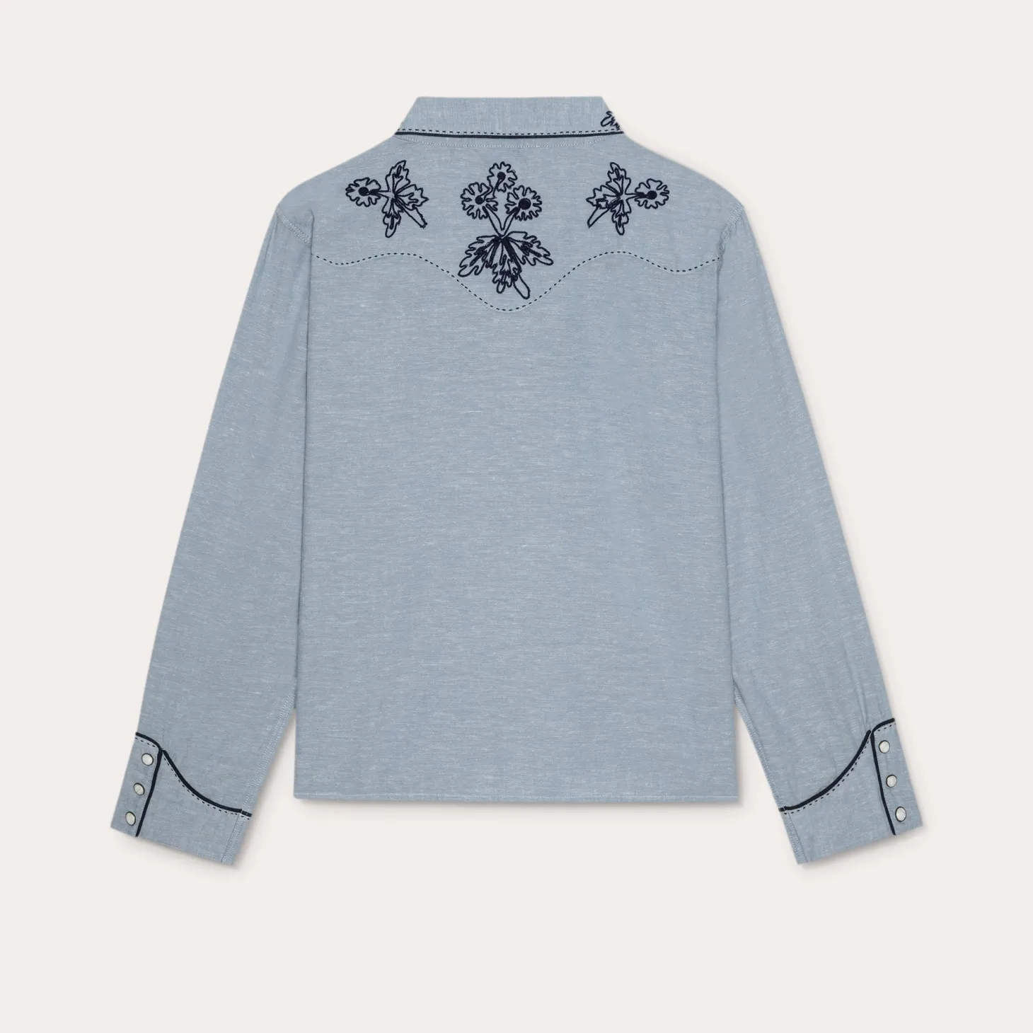 Stetson & THE GREAT. The Chambray Embroidered Western Shirt
