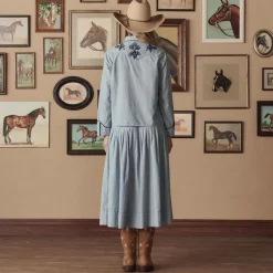 Stetson & THE GREAT. The Chambray Embroidered Western Shirt