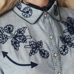 Stetson & THE GREAT. The Chambray Embroidered Western Shirt