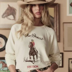 Stetson & THE GREAT. The College Sweatshirt with Stetson Graphic