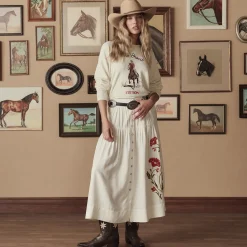 Stetson & THE GREAT. The Western Embroidered Highland Skirt