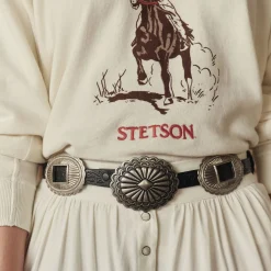 Stetson & THE GREAT. Tooled Leather Concho Belt