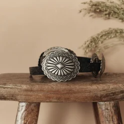 Stetson & THE GREAT. Tooled Leather Concho Belt