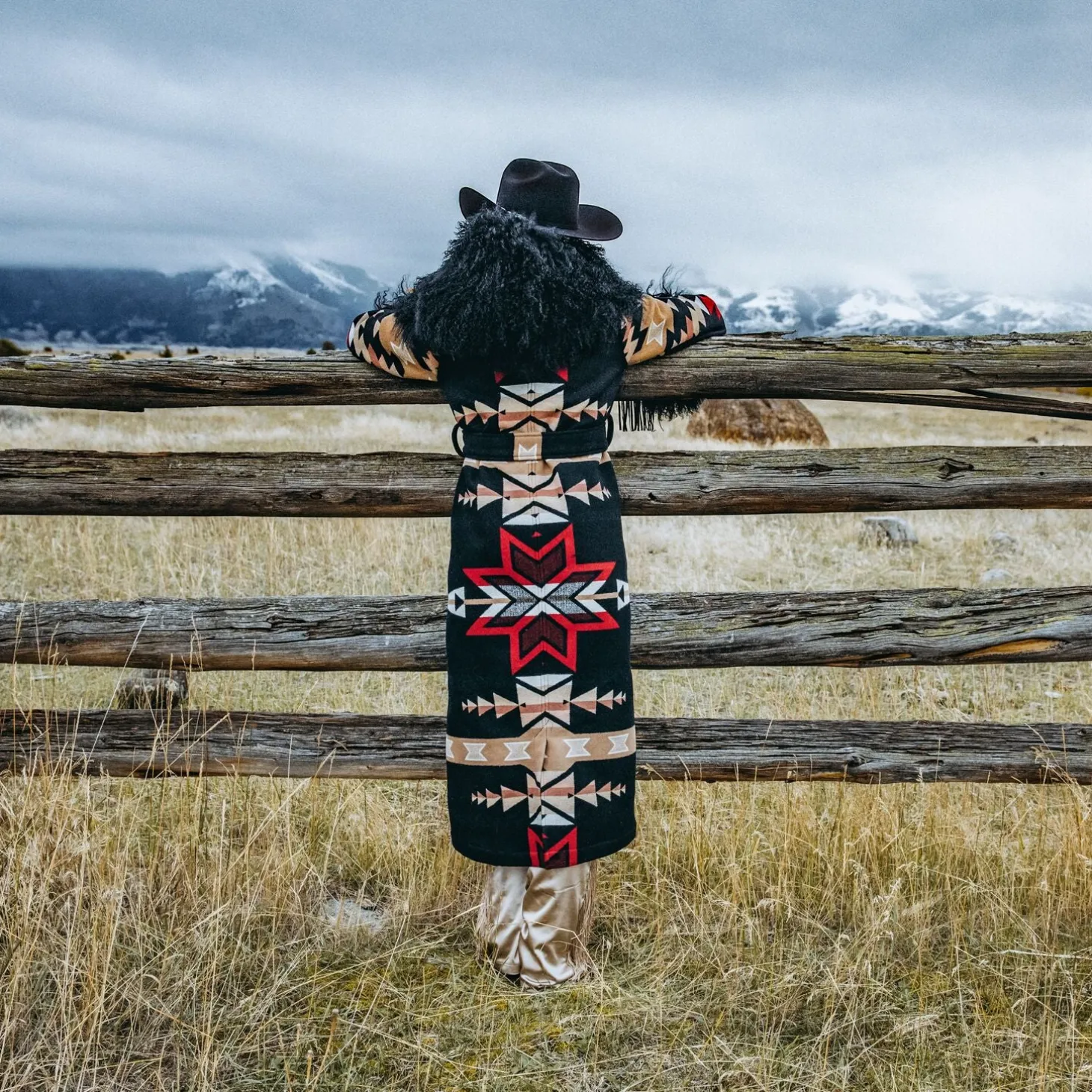 Stetson x Lindsey Thornburg Shearling Duster