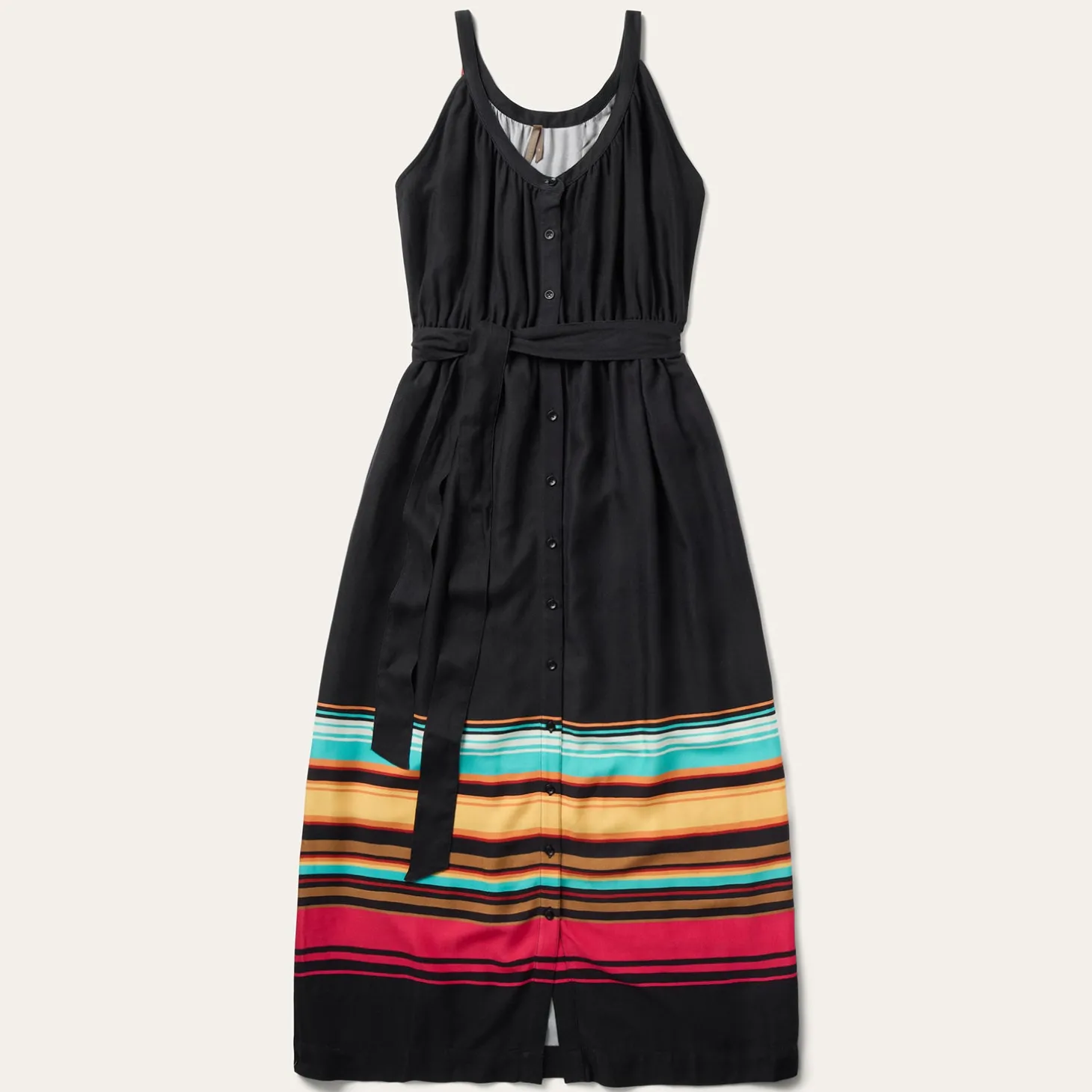 Stripe Border Sleeveless Dress