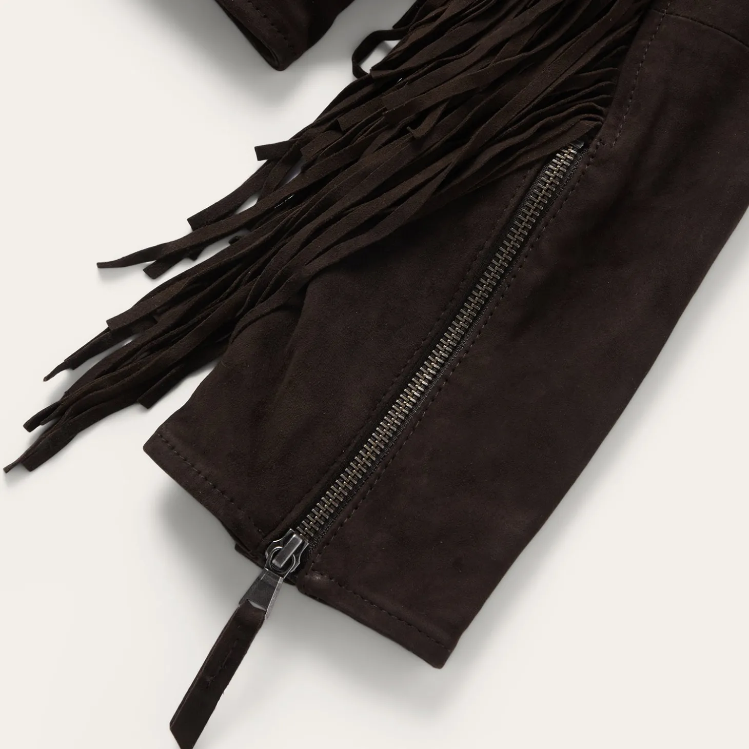 Suede Fringe Motorcycle Jacket