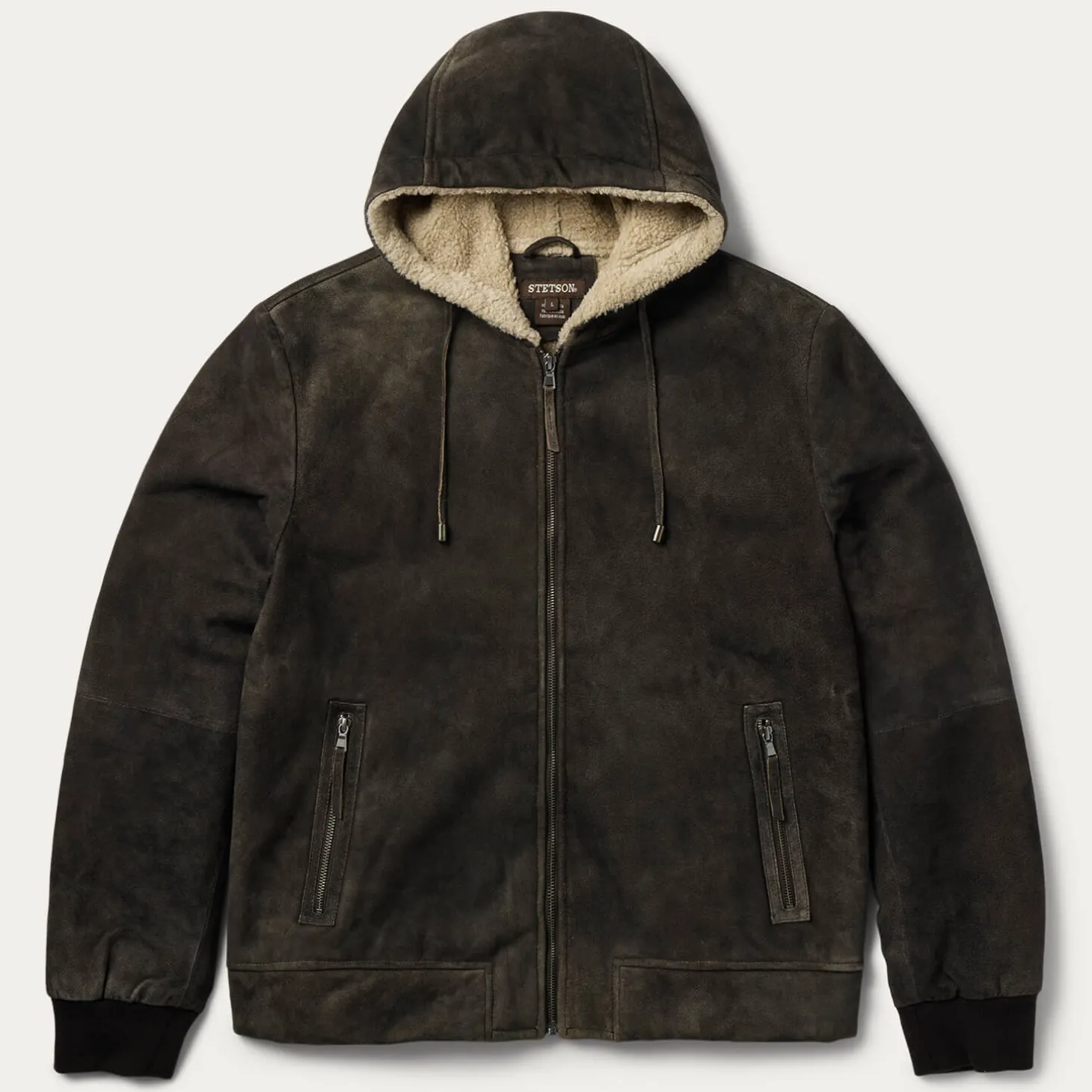 Suede Hooded Jacket