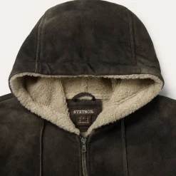 Suede Hooded Jacket