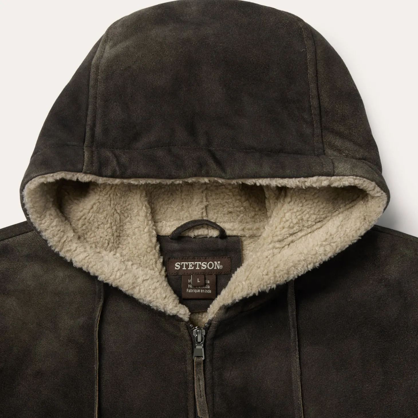 Suede Hooded Jacket