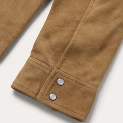Suede Leather Shirt Jacket