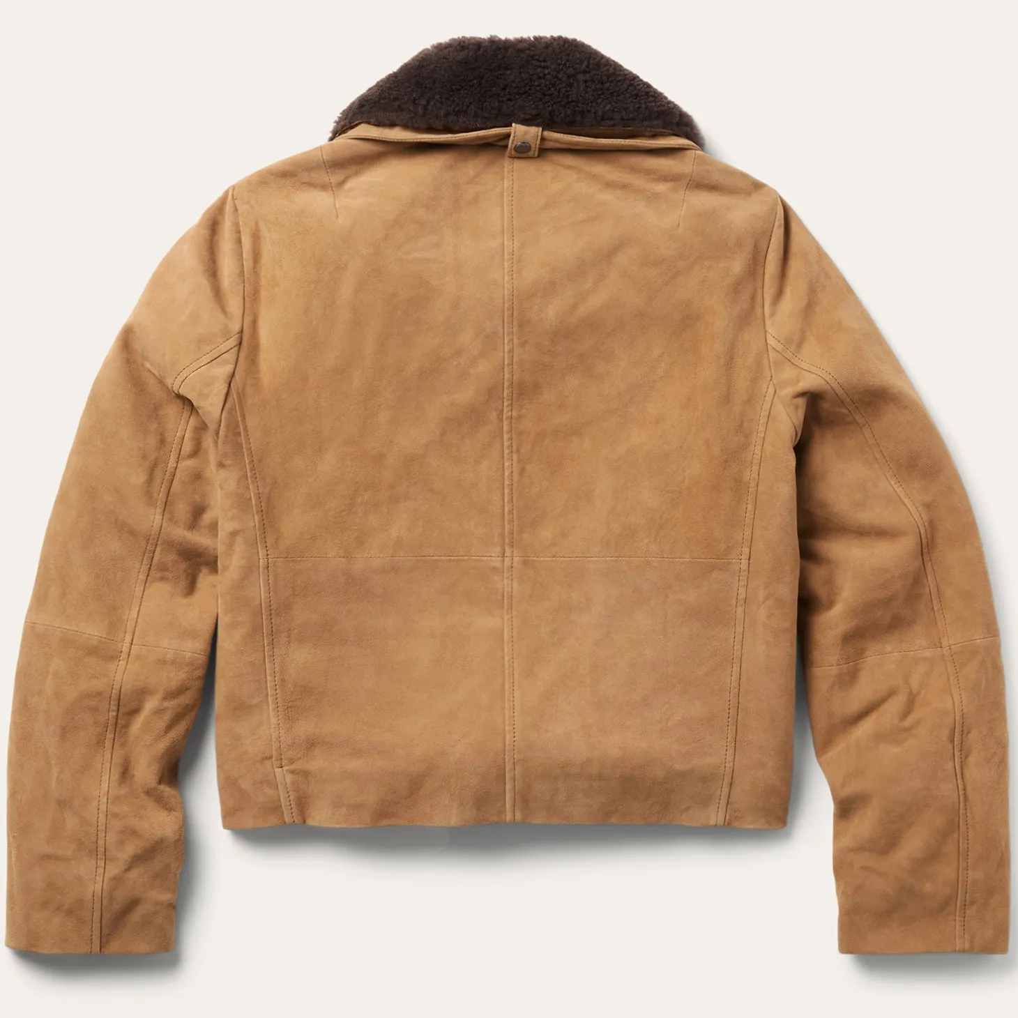 Suede Shearling Cropped Jacket