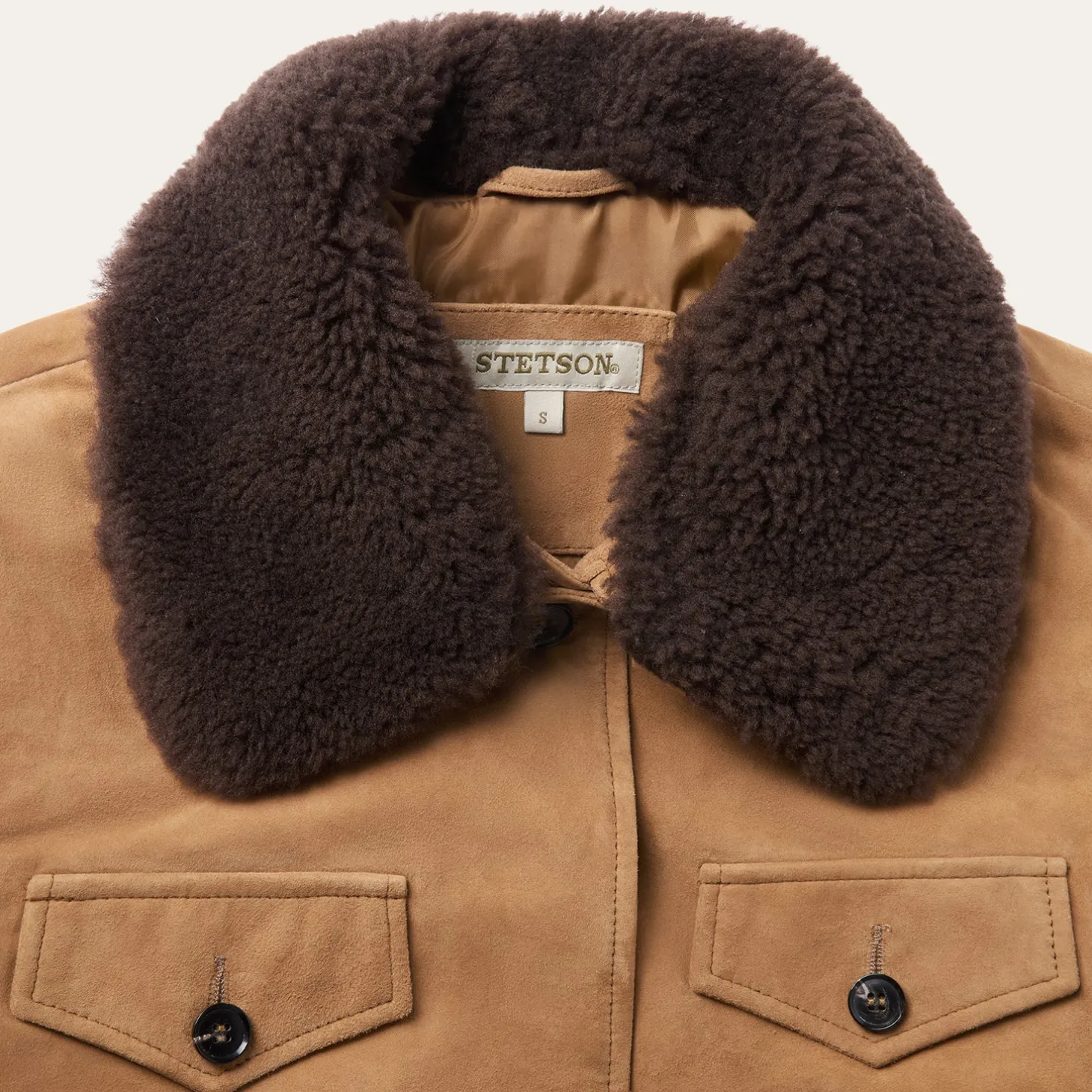 Suede Shearling Cropped Jacket