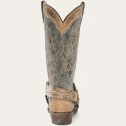 Sundance Kid Washed Crater Black Cowboy Boot