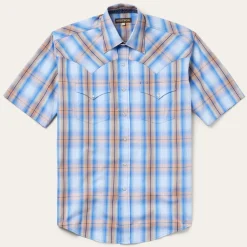 Sunrise Plaid Short-Sleeve Western Shirt