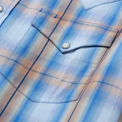 Sunrise Plaid Short-Sleeve Western Shirt