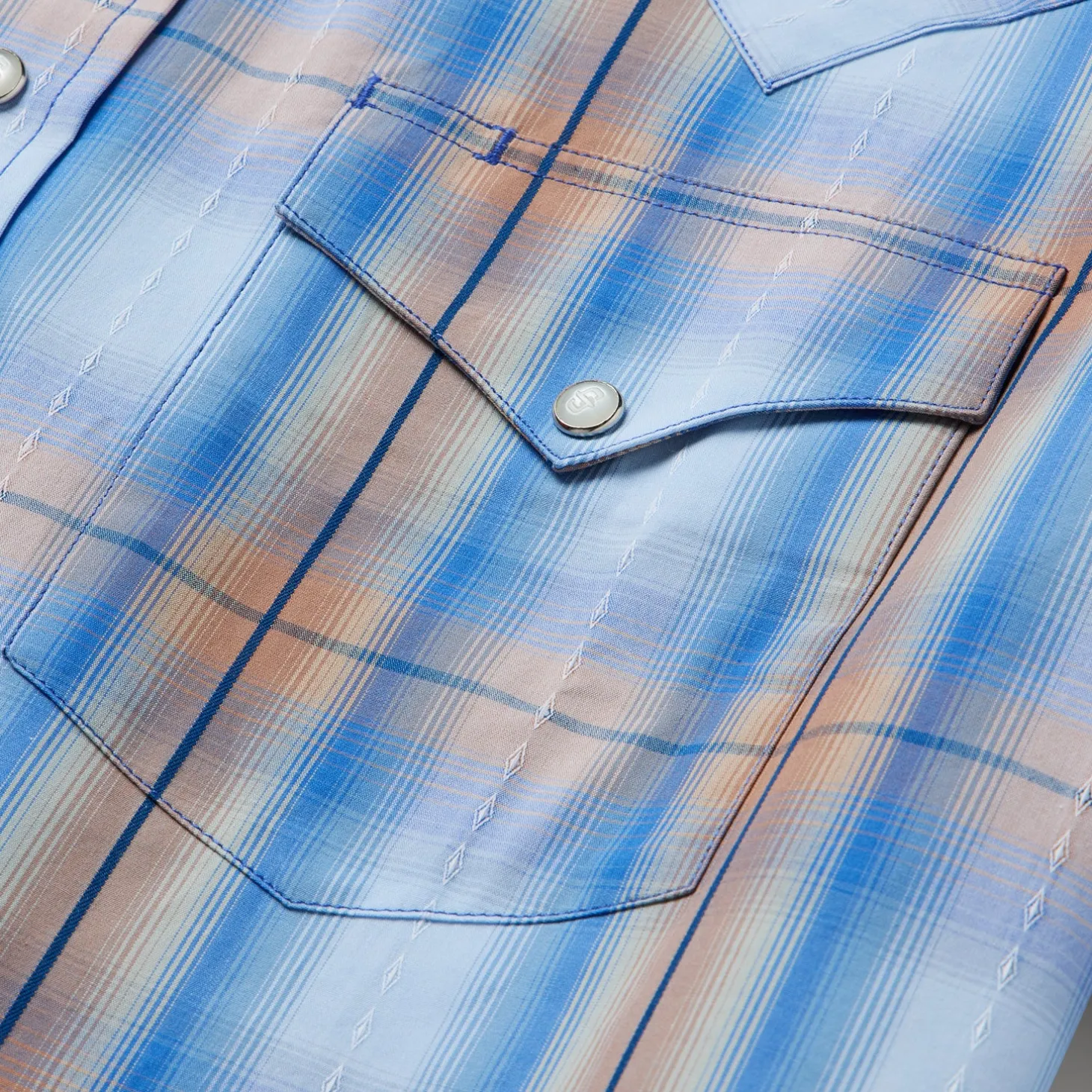Sunrise Plaid Short-Sleeve Western Shirt