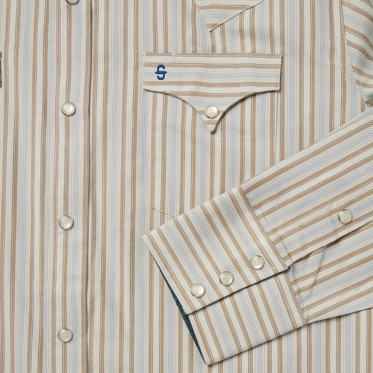 Ticking Stripe Western Shirt