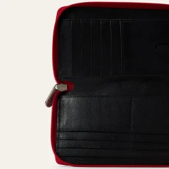 Tooled Croco Embossed Zip Wallet
