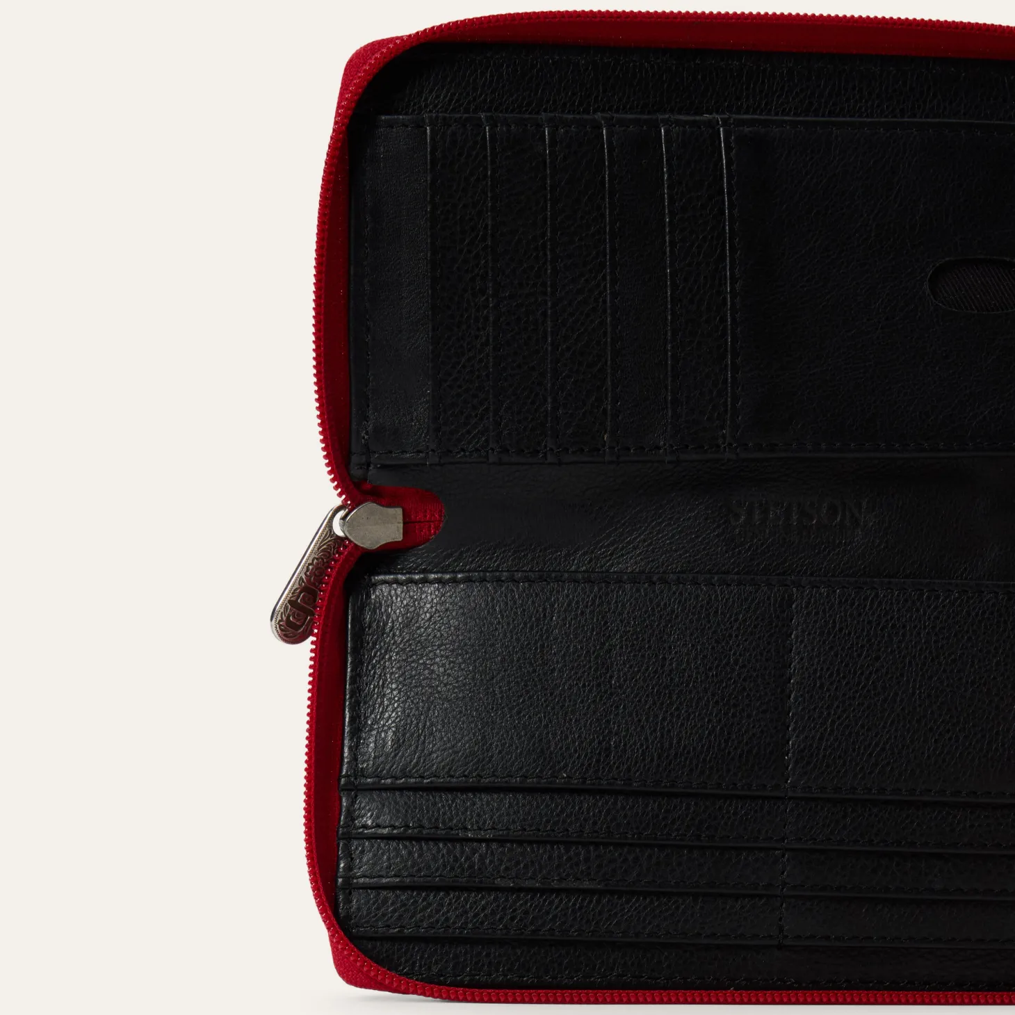 Tooled Croco Embossed Zip Wallet