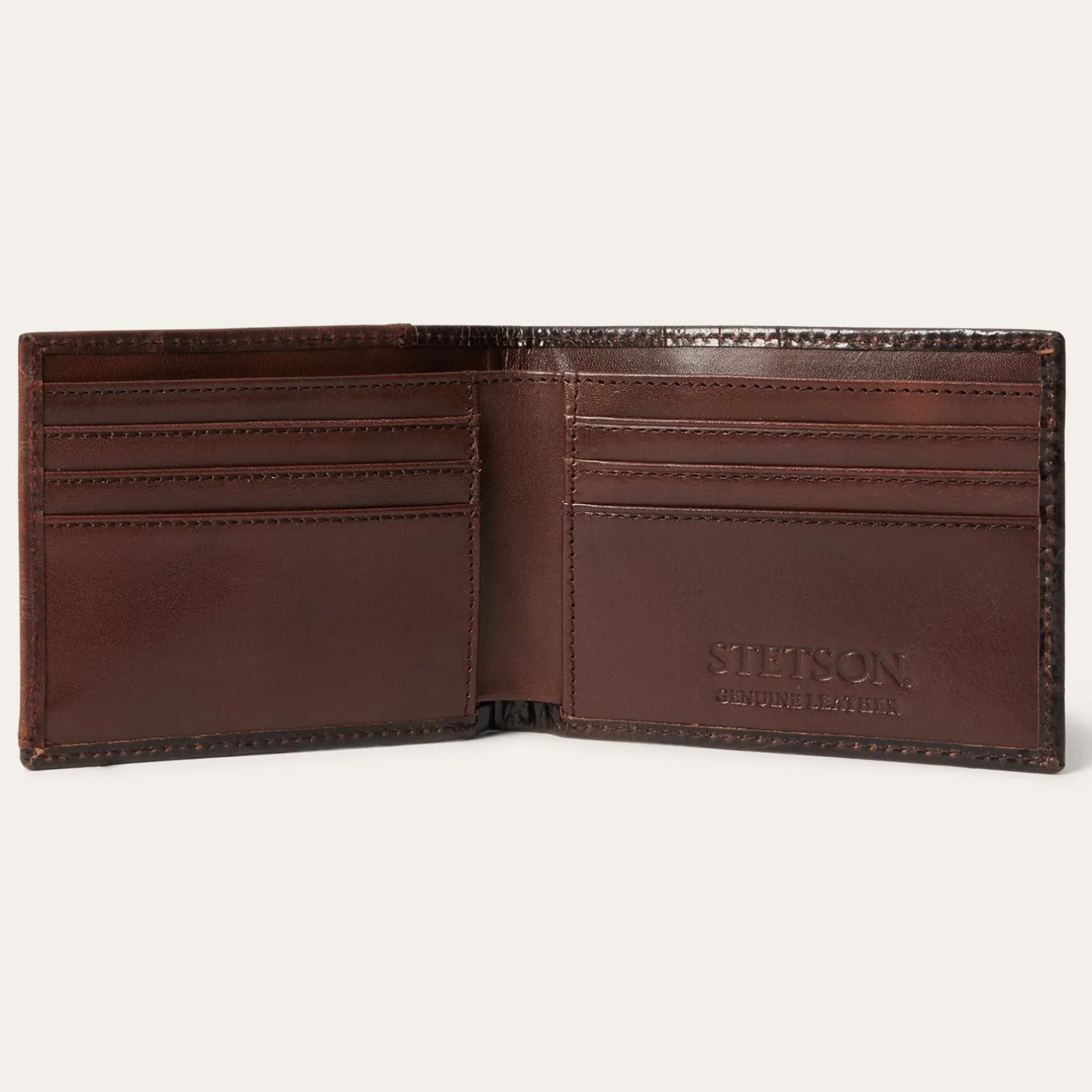 Tooled Embossed Croco Bi-Fold Wallet