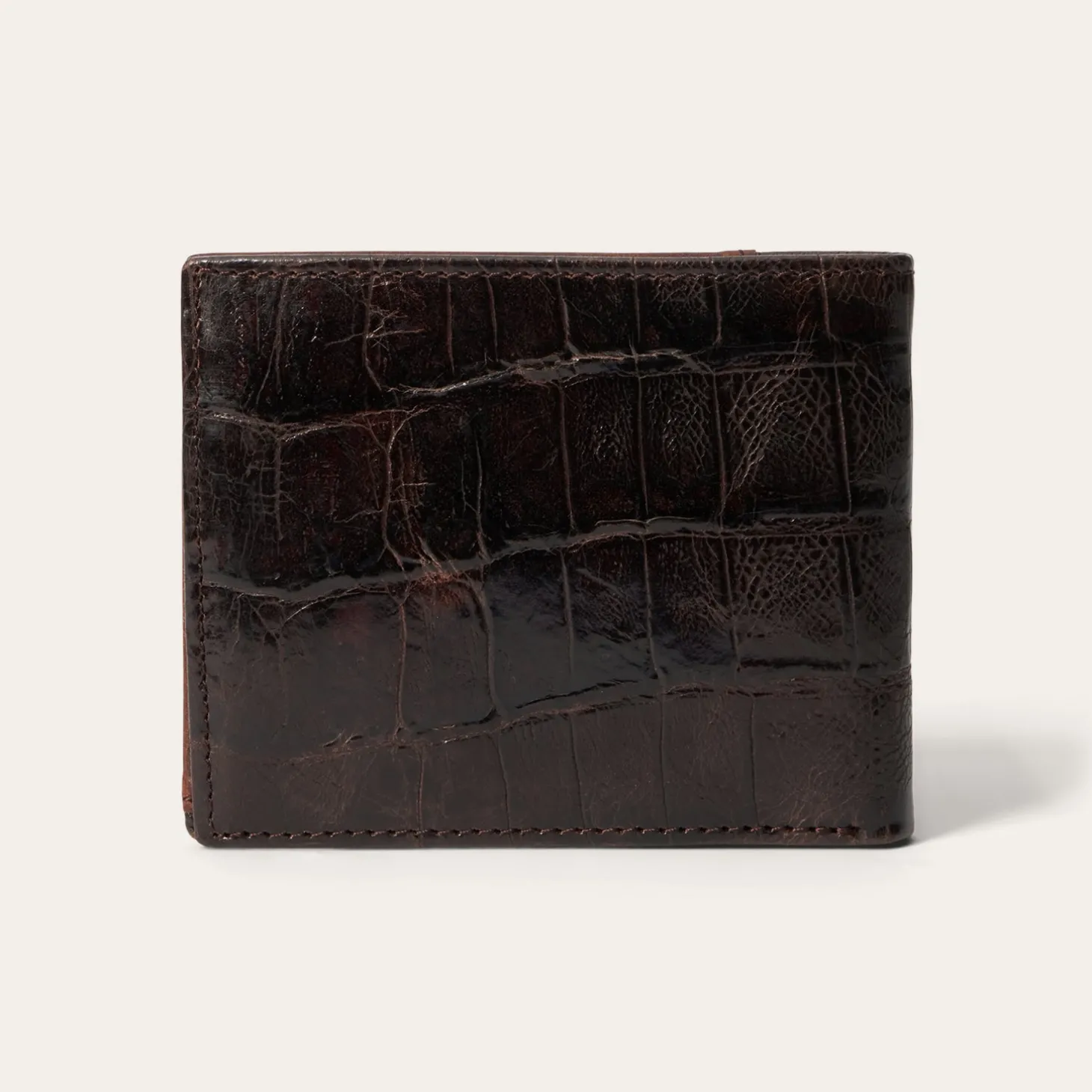 Tooled Embossed Croco Bi-Fold Wallet