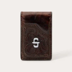 Tooled Embossed Croco Money Clip
