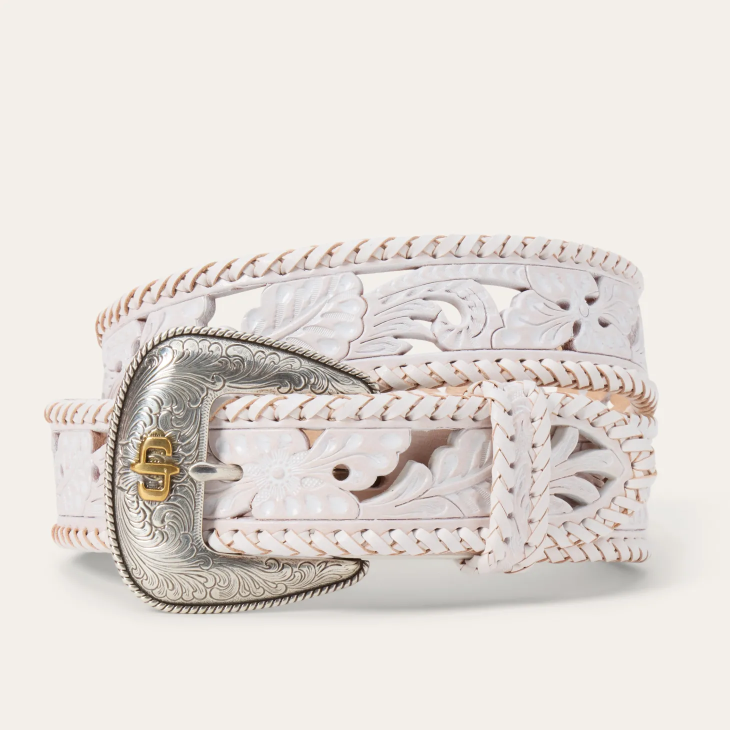 Tooled Laced Edge Belt