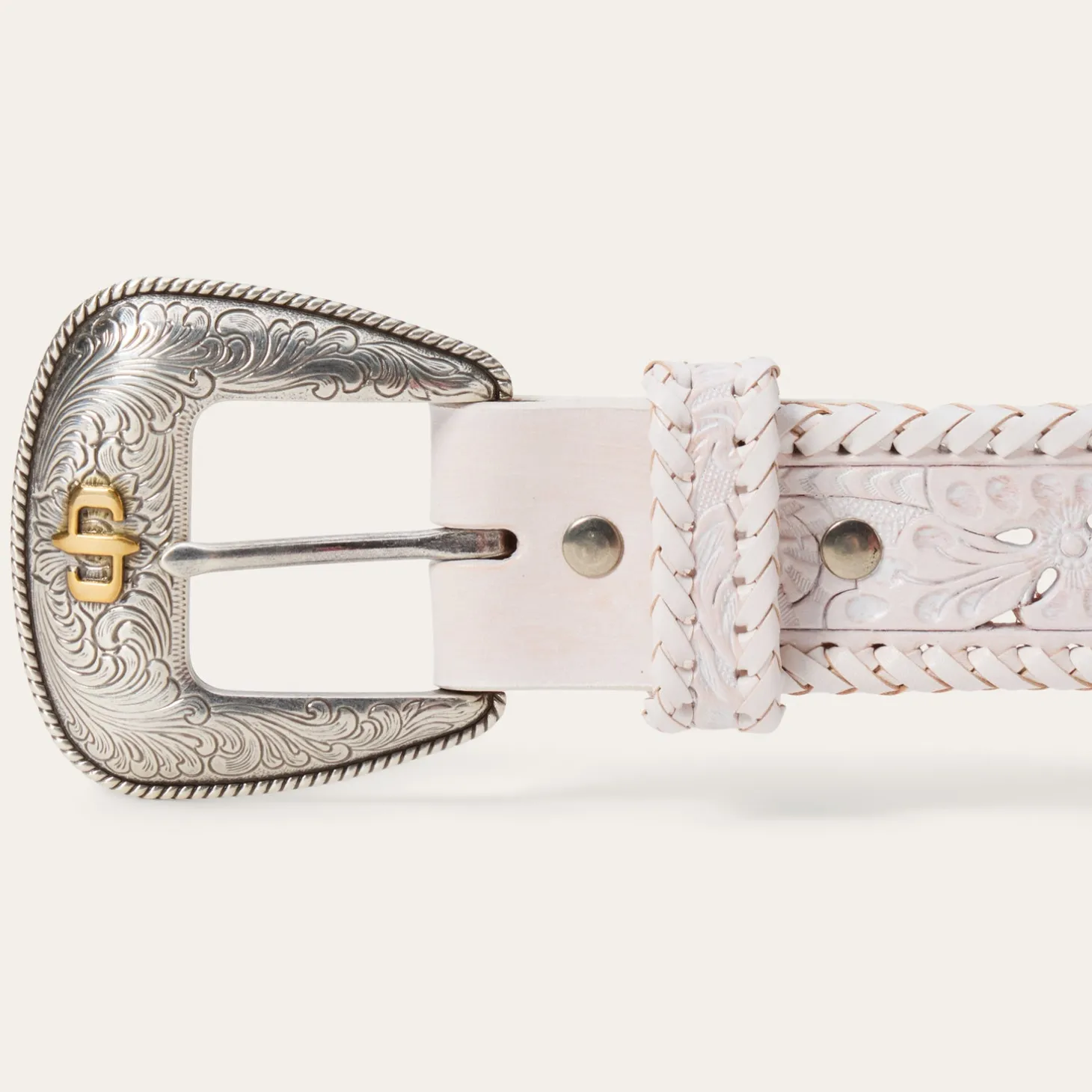 Tooled Laced Edge Belt