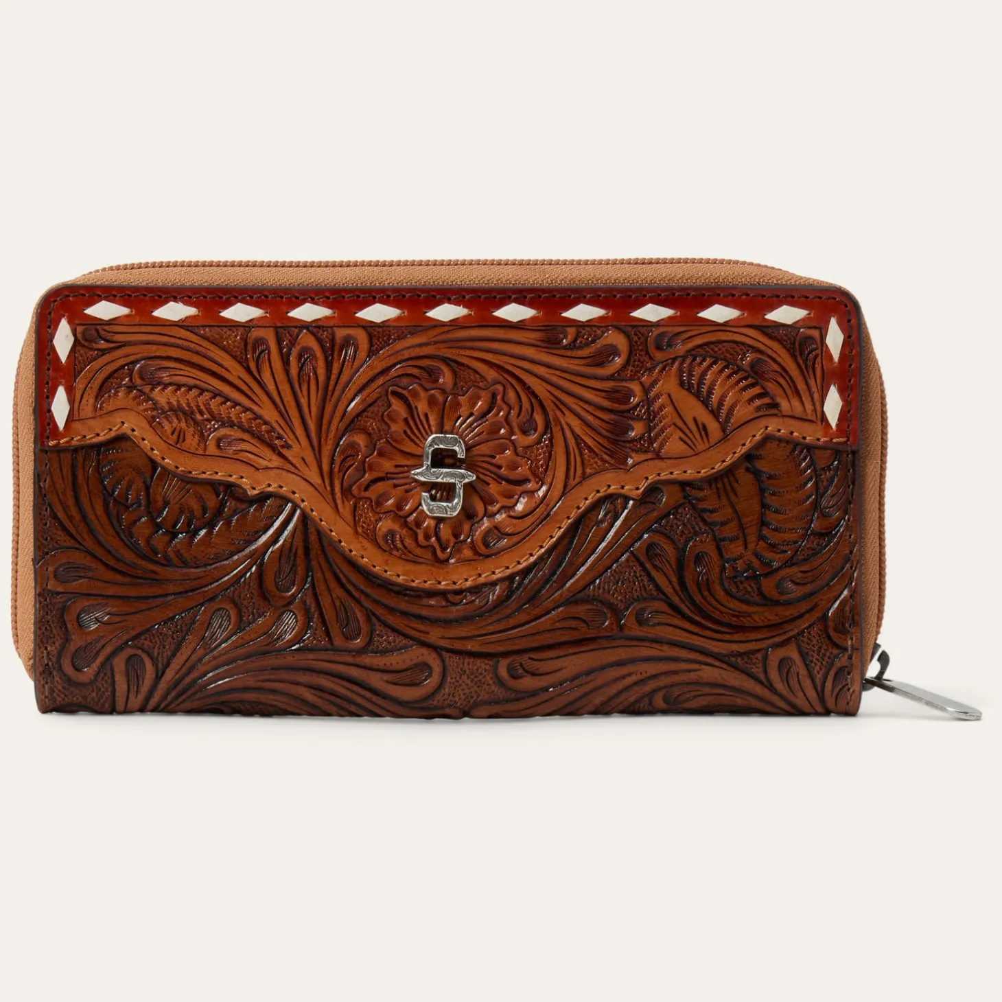 Tooled Zip Wallet