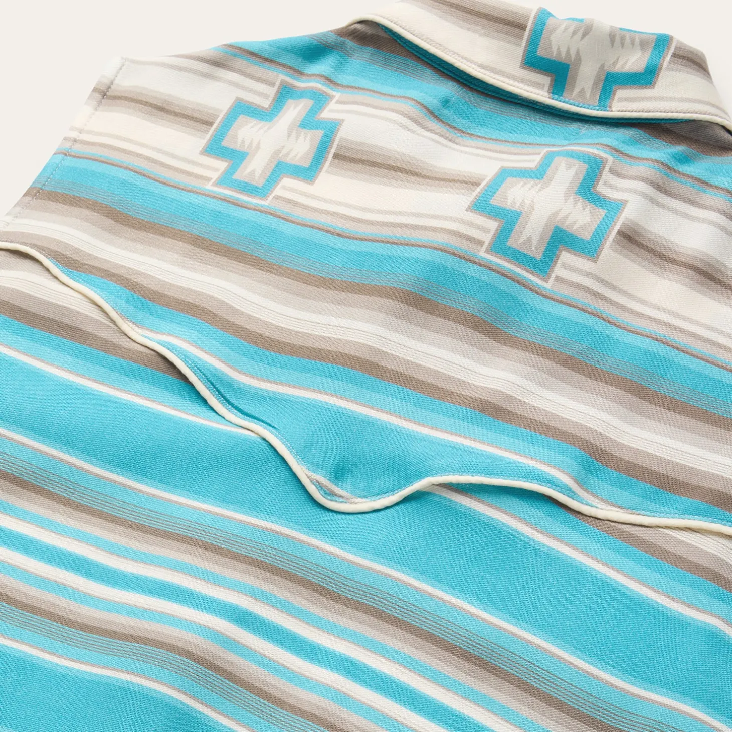 Turquoise Serape Print Sleeveless Shirt