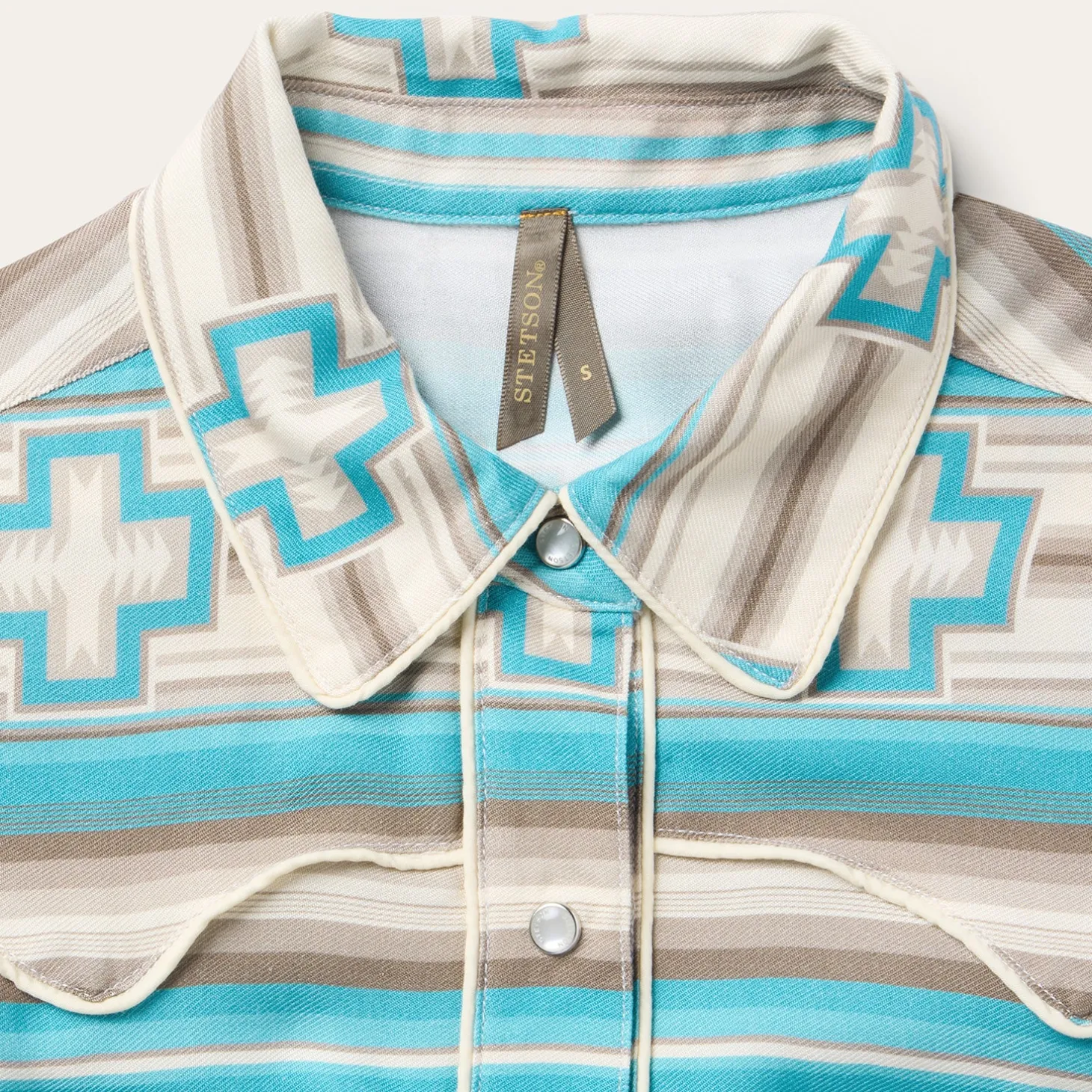 Turquoise Serape Print Sleeveless Shirt
