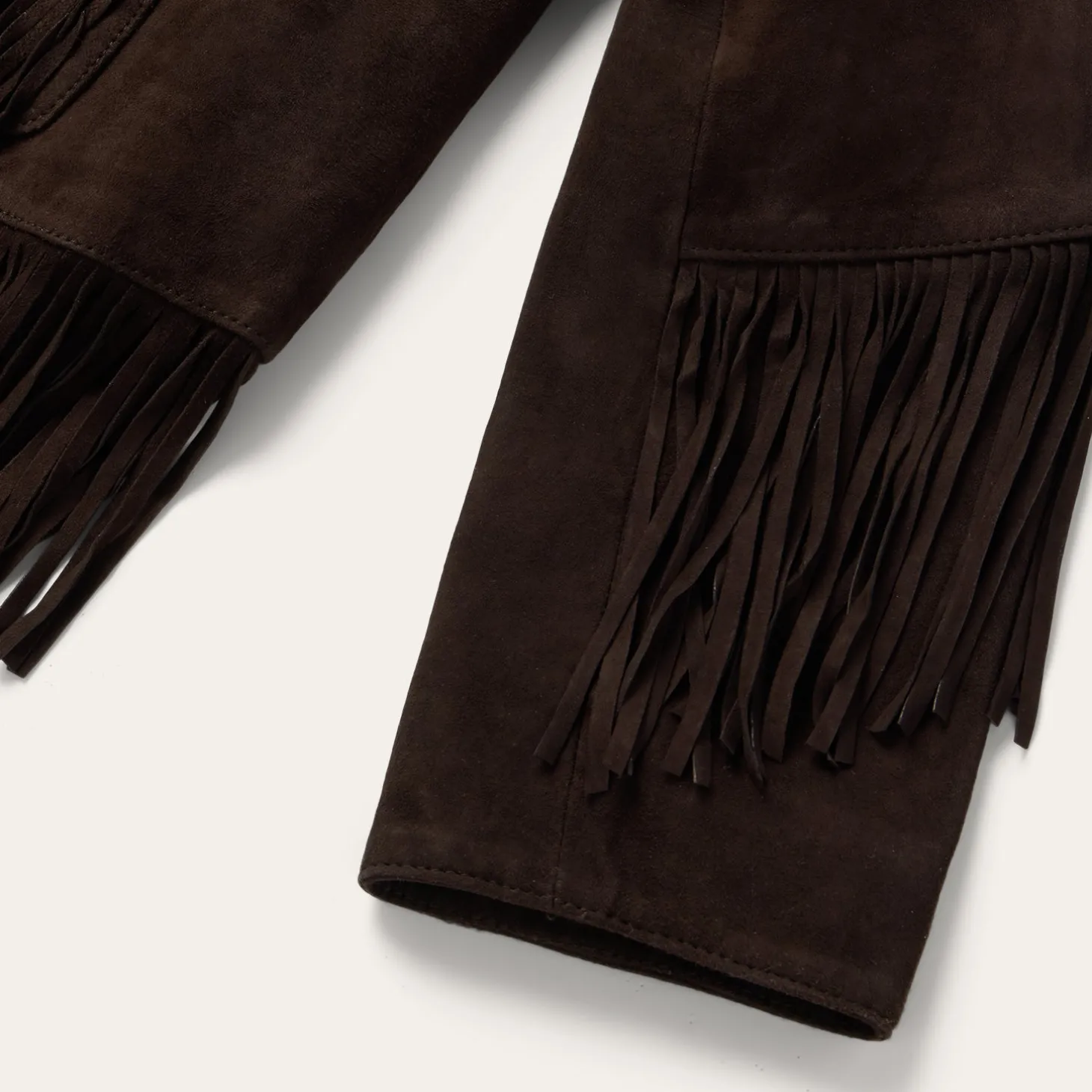 Two Pocket Fringe Suede Jacket