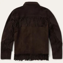 Two Pocket Fringe Suede Jacket