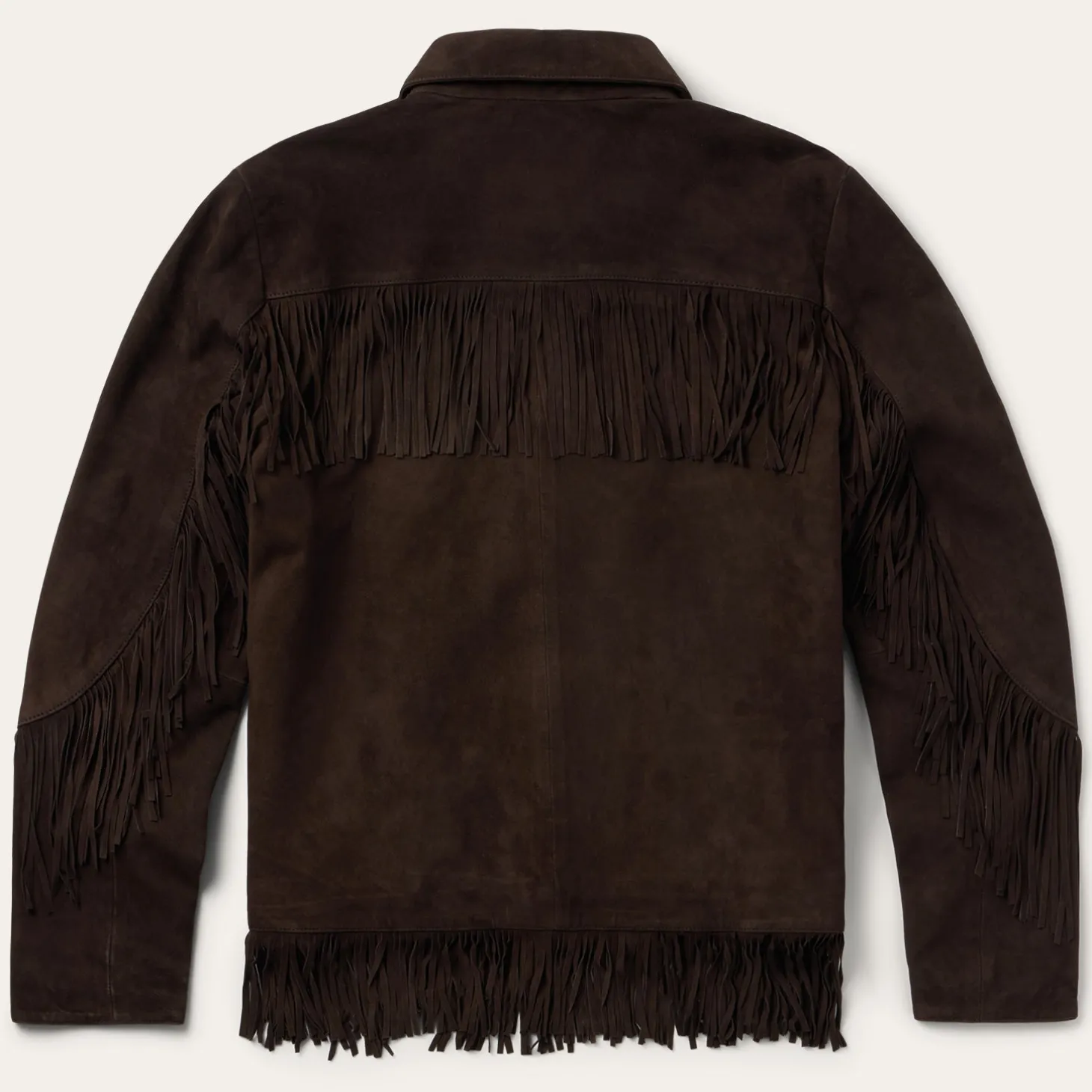 Two Pocket Fringe Suede Jacket