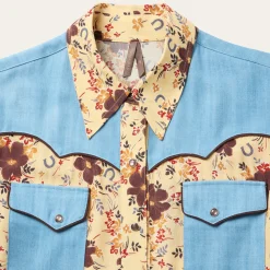 Vintage Floral Print Western Shirt