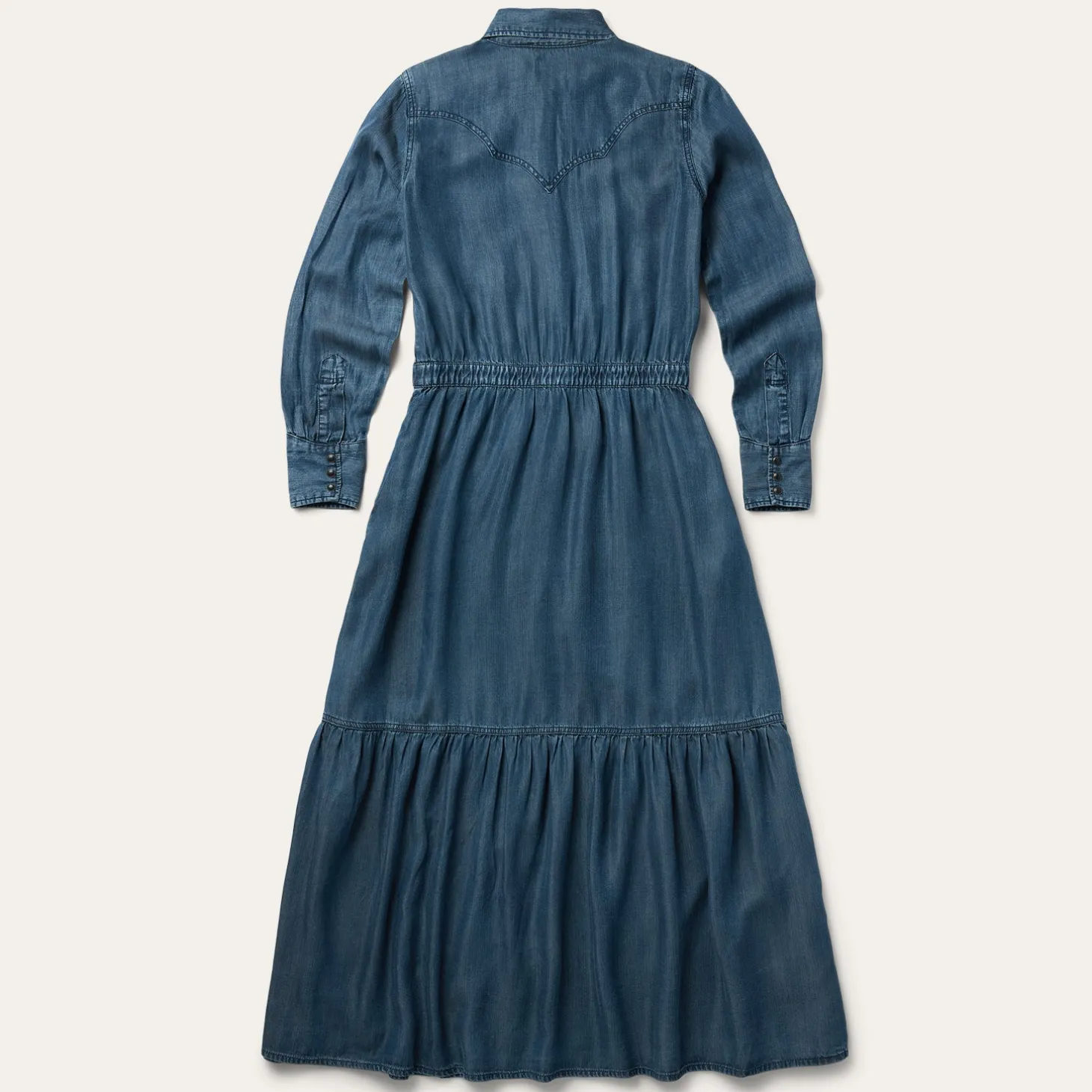 Western Denim Maxi Dress