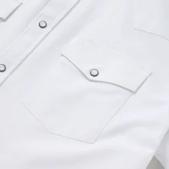 White Oxford Short Sleeve Western Shirt