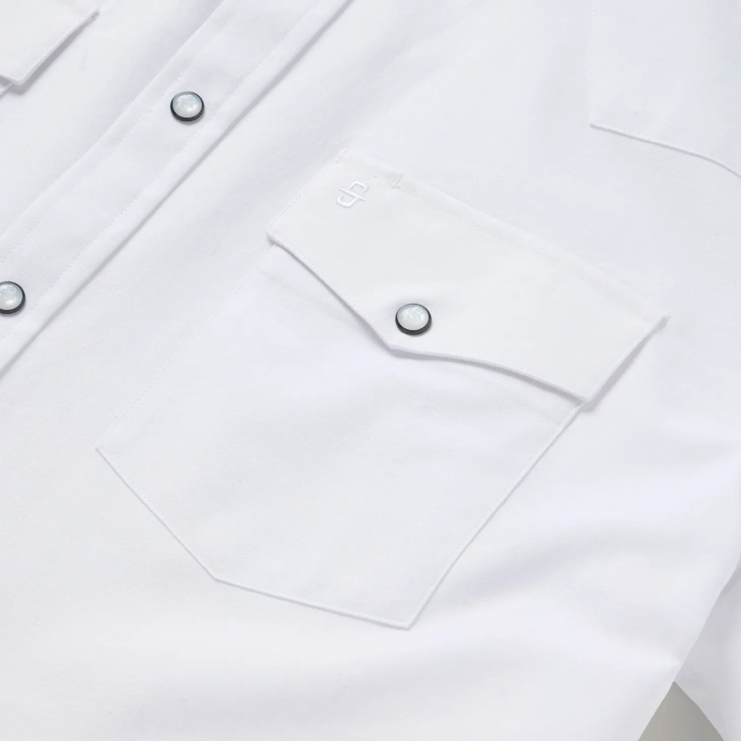 White Oxford Short Sleeve Western Shirt
