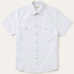 White Oxford Short Sleeve Western Shirt