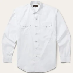 White Pinpoint Oxford Western Shirt