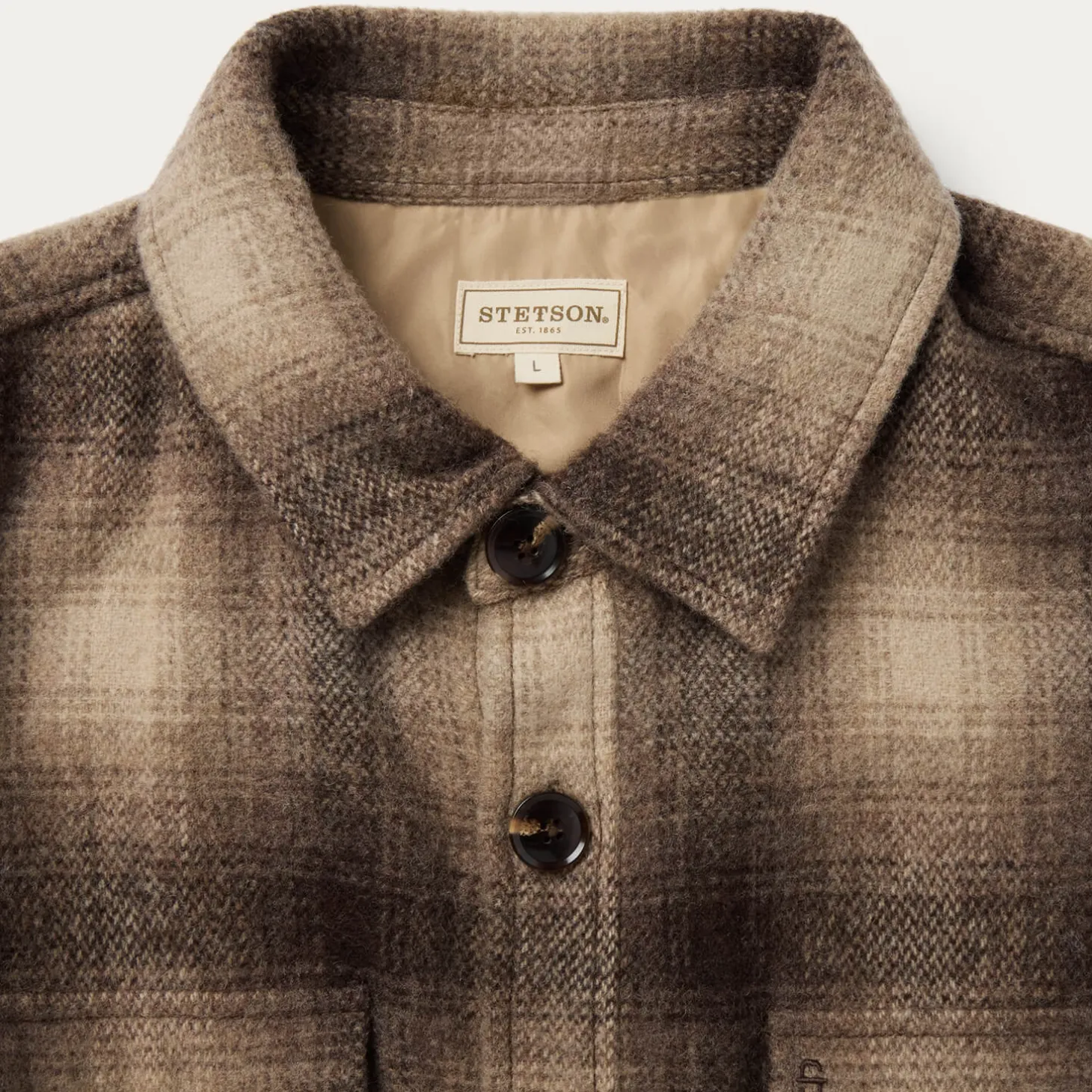 Wool Plaid Shirt Jacket